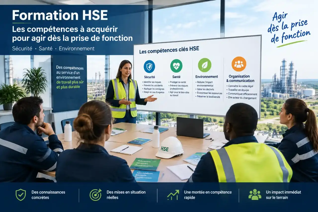 Formation HSE : les compétences à acquérir pour agir dès la prise de fonction