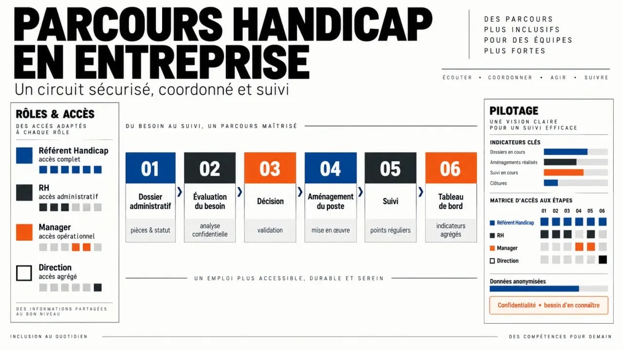 Logiciel de gestion du handicap en entreprise : parcours des dossiers, aménagements et pilotage des actions