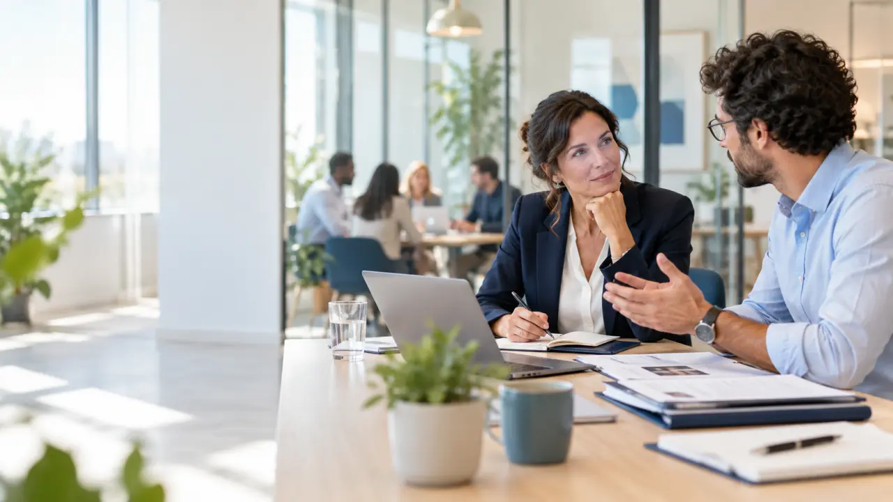 Équipe de direction réunie pour préparer un recrutement stratégique