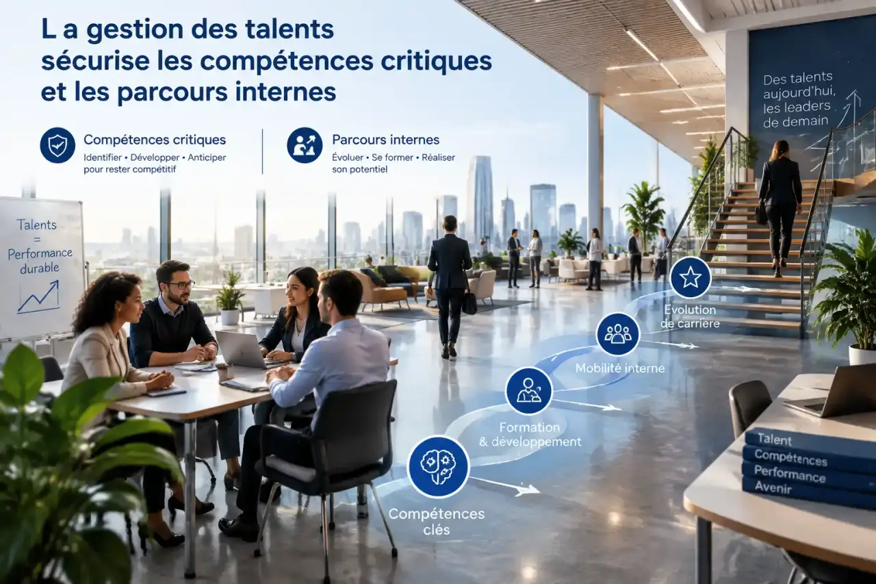 La gestion des talents sécurise les compétences critiques et les parcours internes