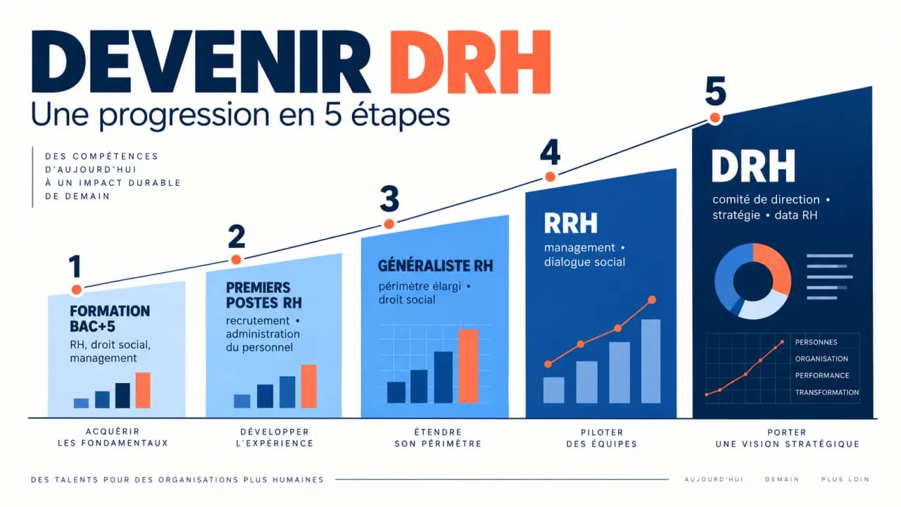 Parcours pour devenir DRH de la formation au poste de directeur des ressources humaines