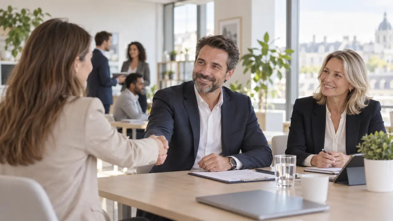 Équipe de direction échangeant autour du recrutement d'un profil stratégique